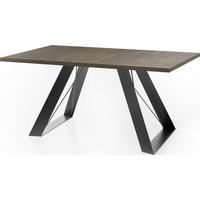ESSTISCH Colter rechteckig ausziehbar, Dunkelgrauer Chicago Beton 140-240/80/76 cm - Dunkelgrau/Schwarz, Holzwerkstoff/Metall (80/240/76cm) - WFL GROUP