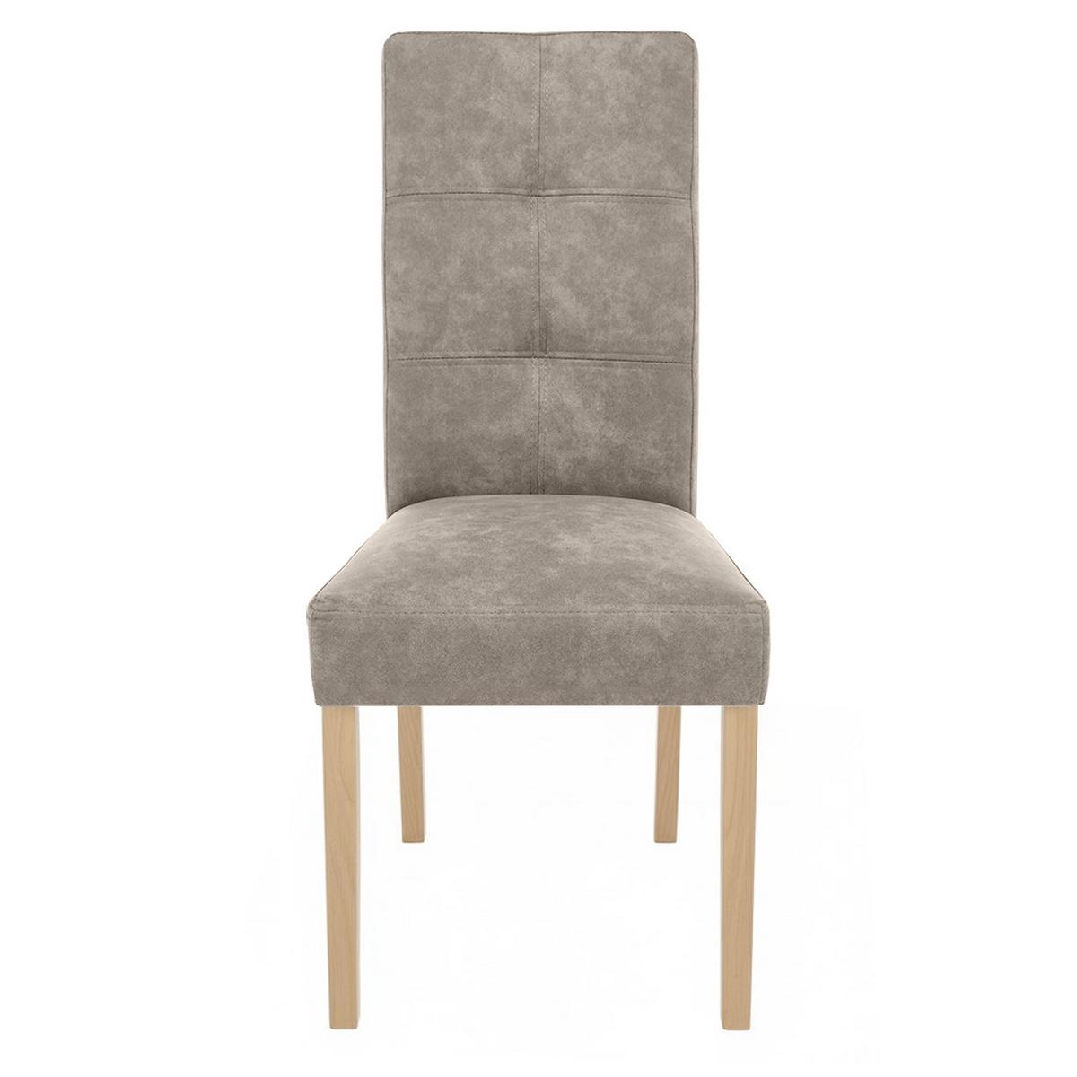 STUHL Solis mit Buchenholzbeinen, Polsterstuhl, Cappuccino - Buchefarben/Cappuccino, Holz (45/100/42cm) - Beautysofa