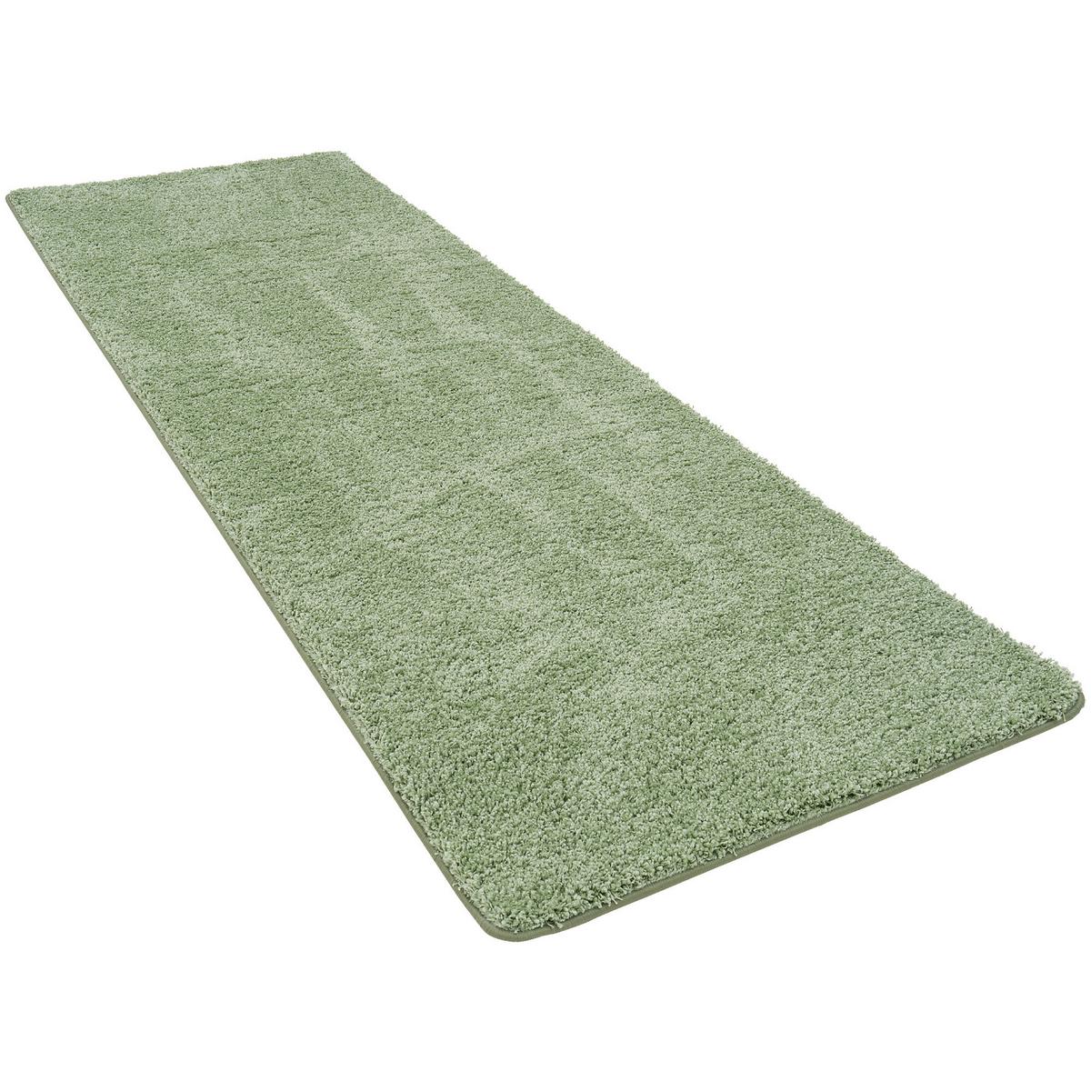 LUXUS HOCHFLOR LANGFLOR LÄUFER TEPPICH MILANO - Mintgrün, Textil (100/100cm) - Snapstyle