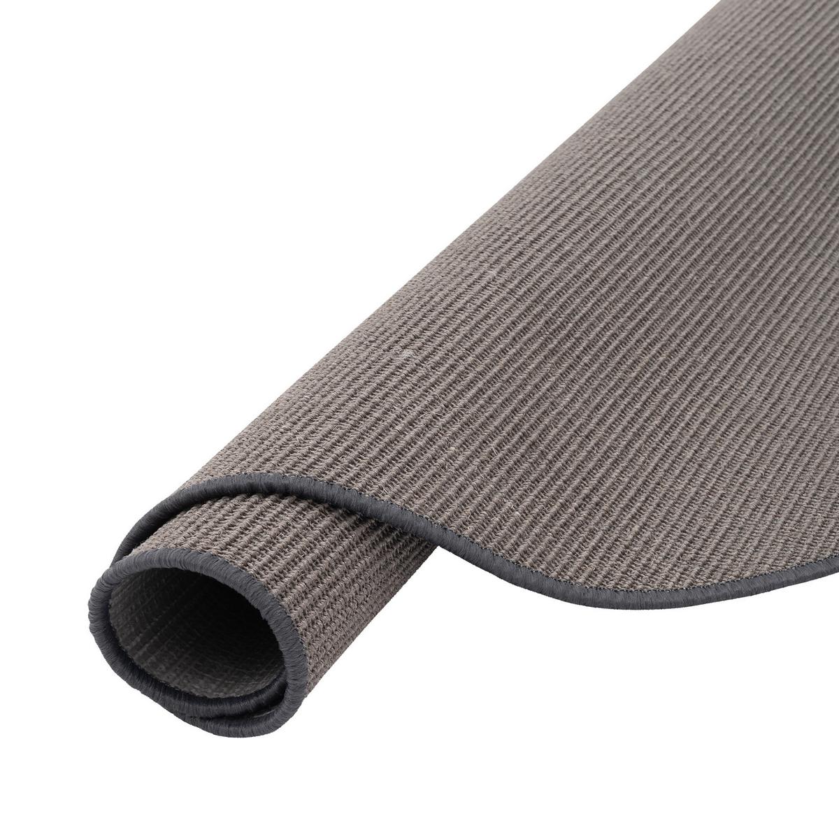 SISAL NATUR TEPPICH RUND - Anthrazit, Textil (100/100cm) - Snapstyle