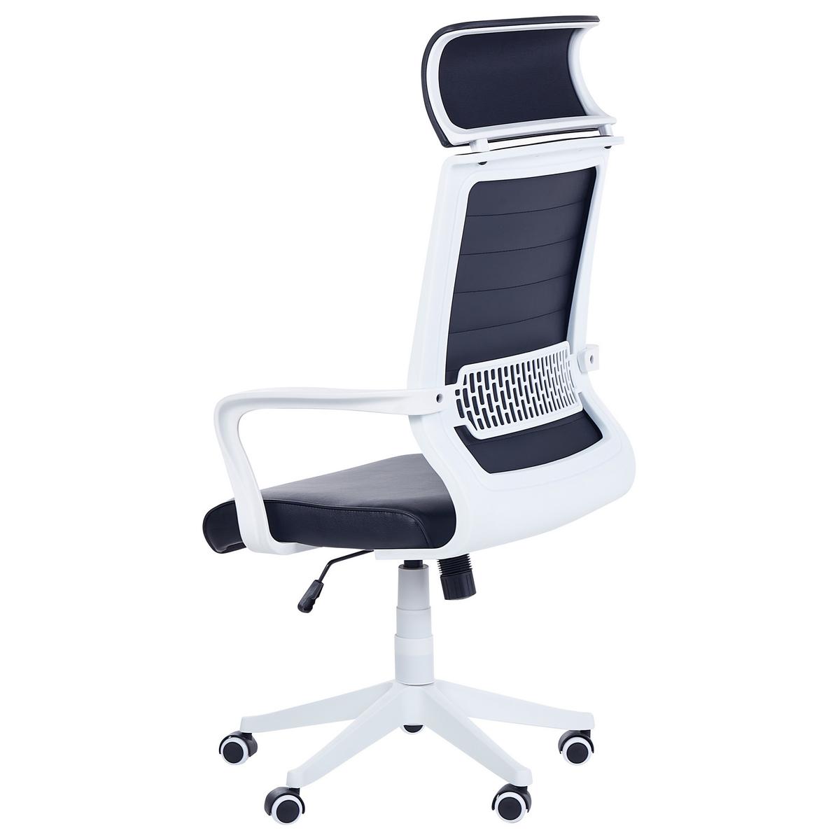 BÜROSTUHL Kunstleder Schwarz Leader - Schwarz, Kunststoff/Textil (63/114/63cm) - Beliani