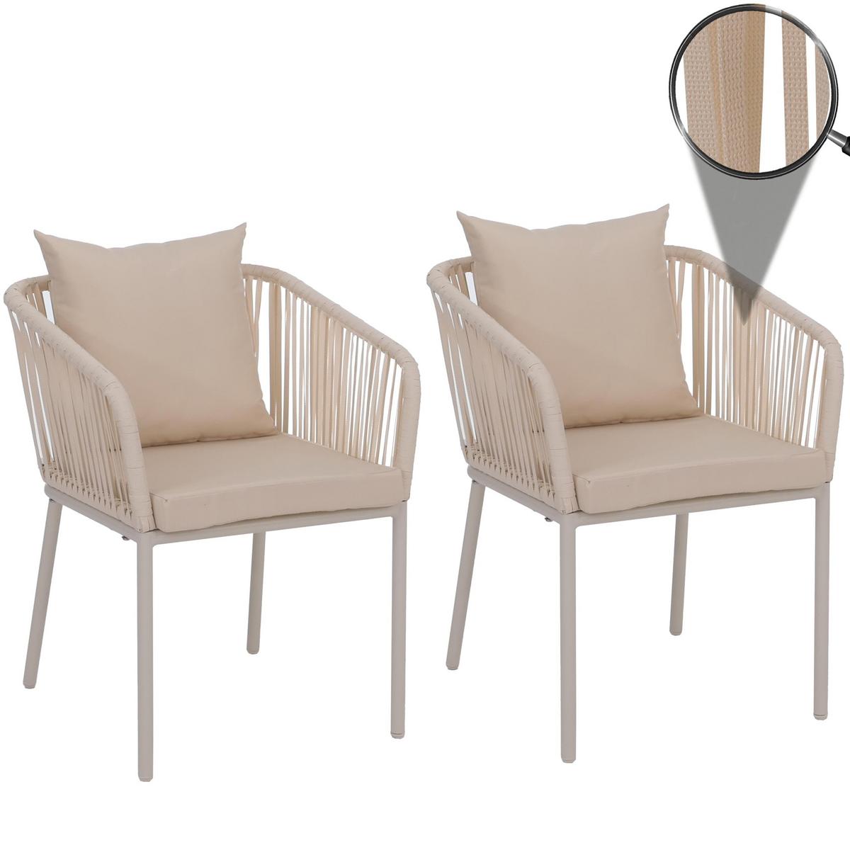 GARTENSTUHL Cremeweiß - Creme, Textil (55/75/55cm) - MCW