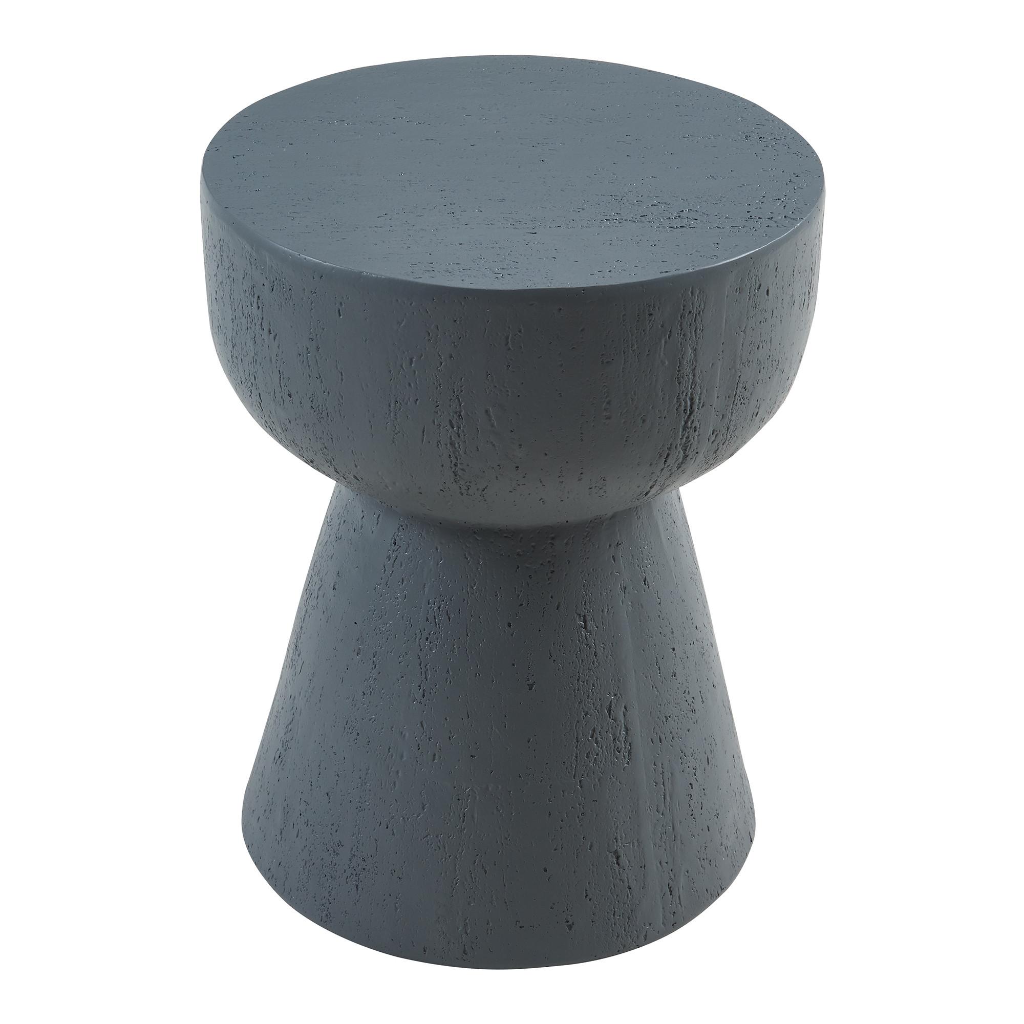 BEISTELLTISCH Oulvepijanse - Dunkelgrau, Stein (40/40/51cm) - [en.casa]