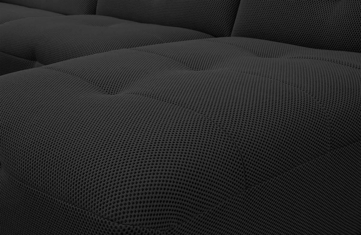 ECKSOFA TRENTO 4-Sitzer, schwarz - Schwarz, Holzwerkstoff/Kunststoff (262/165cm) - Wozimo