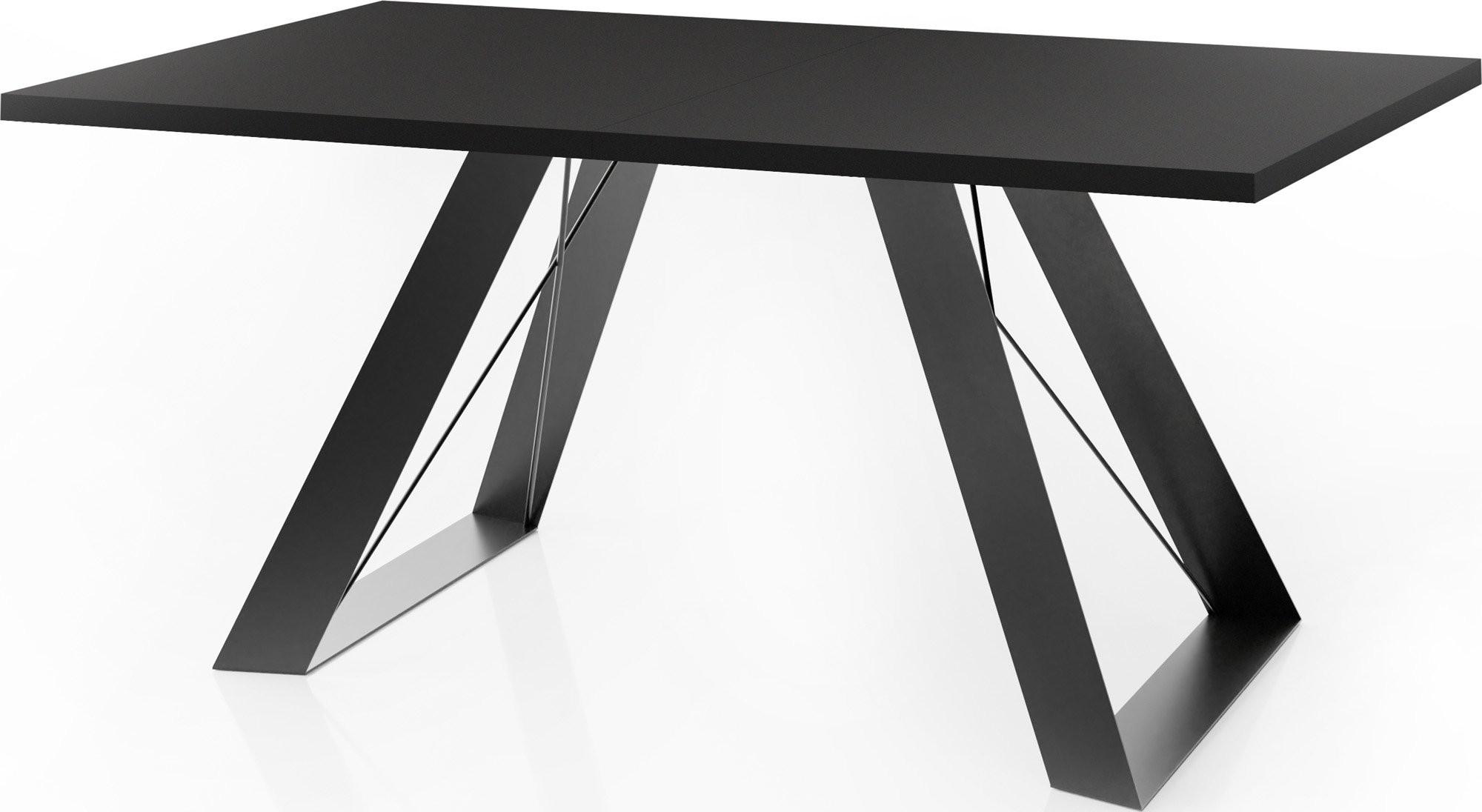 ESSTISCH Colter rechteckig ausziehbar, Schwarz 140-240/80/76 cm - Schwarz, Holzwerkstoff/Metall (80/240/76cm) - WFL GROUP