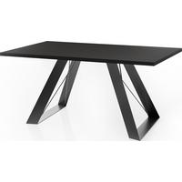 ESSTISCH Colter rechteckig ausziehbar, Schwarz 140-240/80/76 cm - Schwarz, Holzwerkstoff/Metall (80/240/76cm) - WFL GROUP