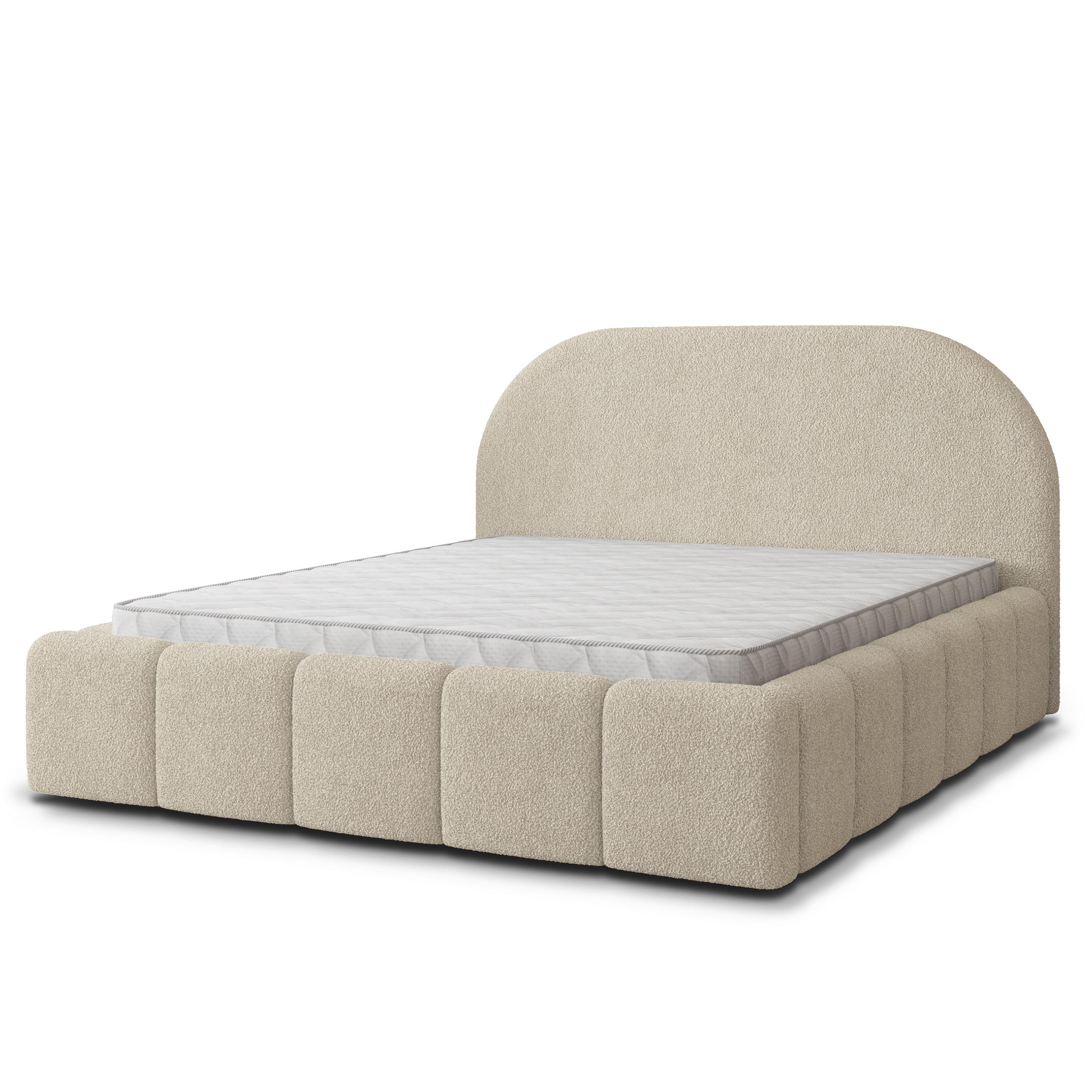 POLSTERBETT FLUSSO 180x200 cm mit Bettkästen - Creme - Creme, Holz (180/200cm) - MASSENO