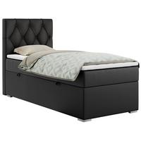 BOXBETT ALDA 90/200 Schwarz Kunstleder - H3 - Links Seite - Schwarz, Holz/Textil (90/200cm) - MKS