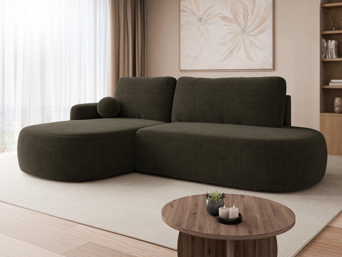 ECKSOFA Loridu O Premium, Seite: Links - Dunkelbraun/Schwarz, Holz/Kunststoff (274/174cm) - MIRJAN24