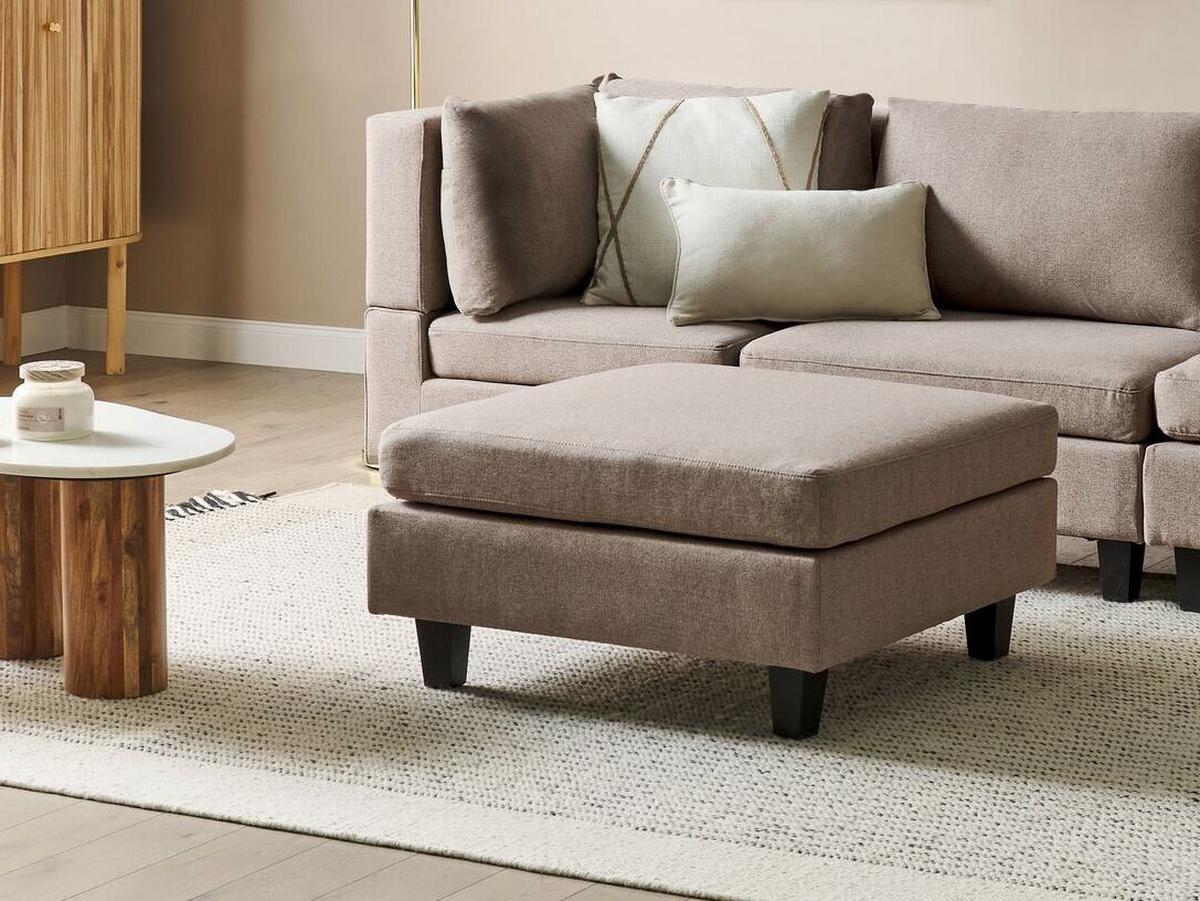 OTTOMANE Stoff Braun Unstad - Braun, Textil (76/39/76cm) - Beliani