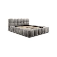 POLSTERBETT Aurelia - Hellgrau, Holzwerkstoff/Textil (140/200cm) - Fun Möbel