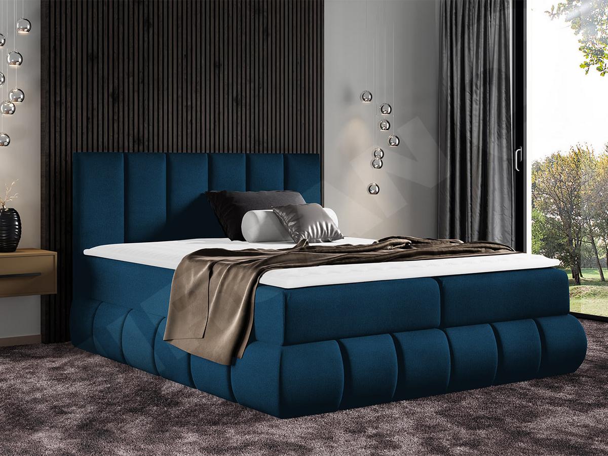 BOXBETT Venezia - H3 - Blau, Holz (160/200cm) - MIRJAN24