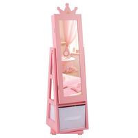 SCHMUCKSCHRANK Pink - Pink, Holz (32/117/30cm) - COSTWAY