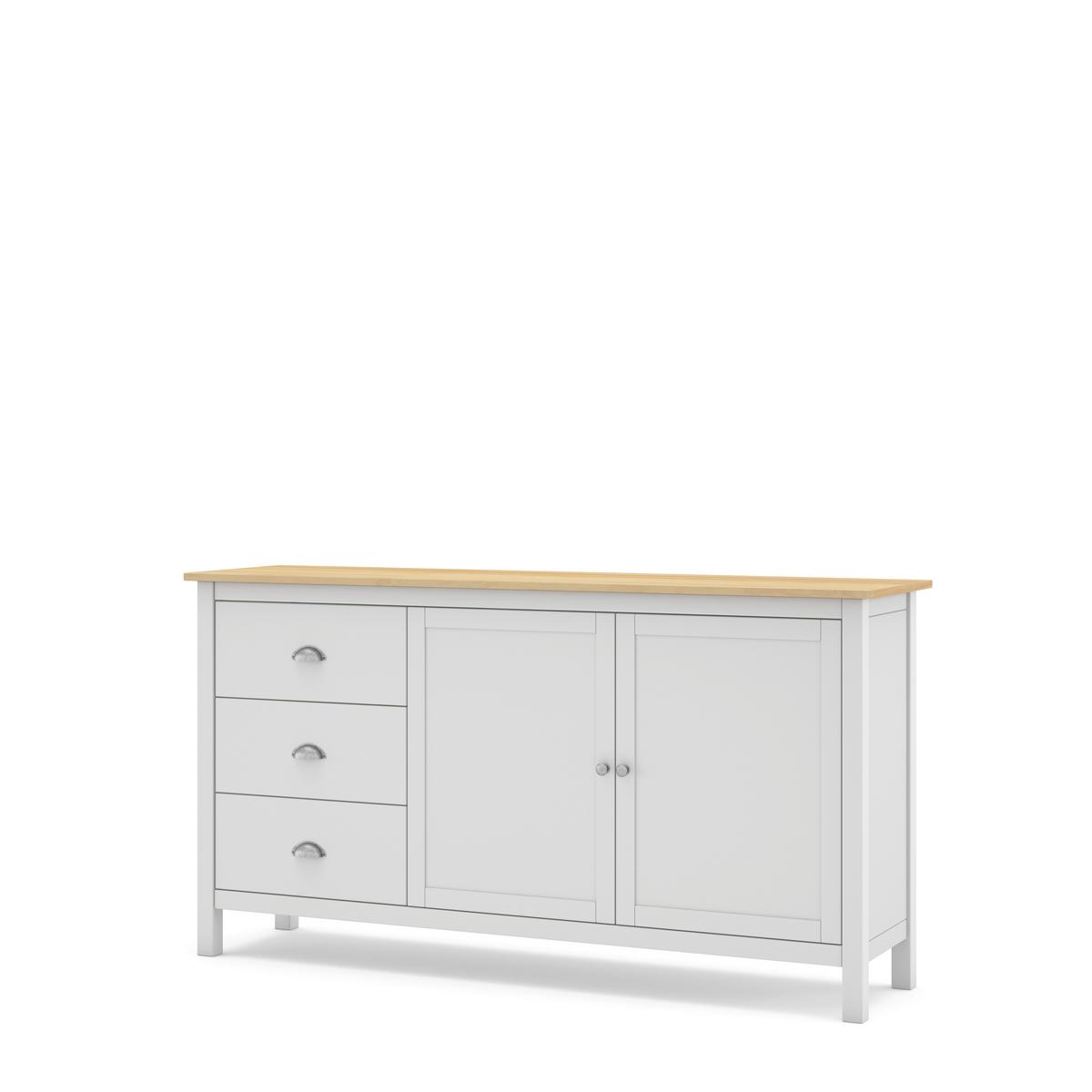 KOMMODE Misti Weiß 150/40/80.5 cm - Weiß, Holz (40/80.5/150cm) - Calicosy