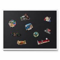 MAGNETTAFEL 70x50 cm Weißer Rahmen Farbe Schwarz - Schwarz Hochglanz, Metall (70/50/0.4cm) - TULUP