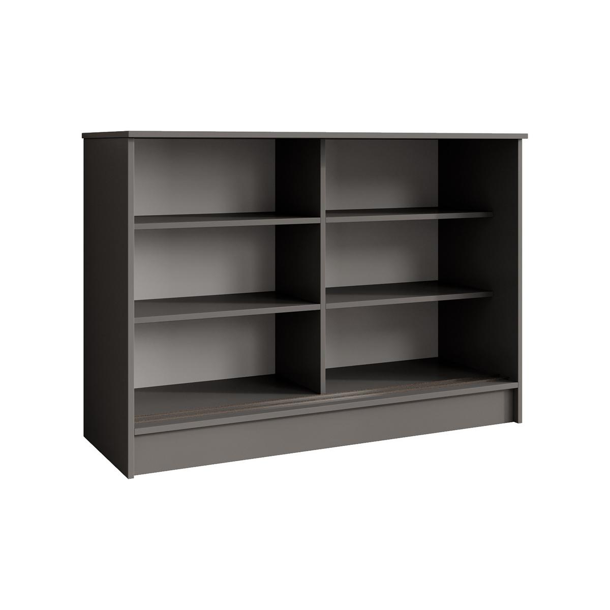 KOMMODE Mirela mit 2 Schiebetüren 120 cm, Graphit - Graphitfarben, Holzwerkstoff (121/85/43.5cm) - Beautysofa