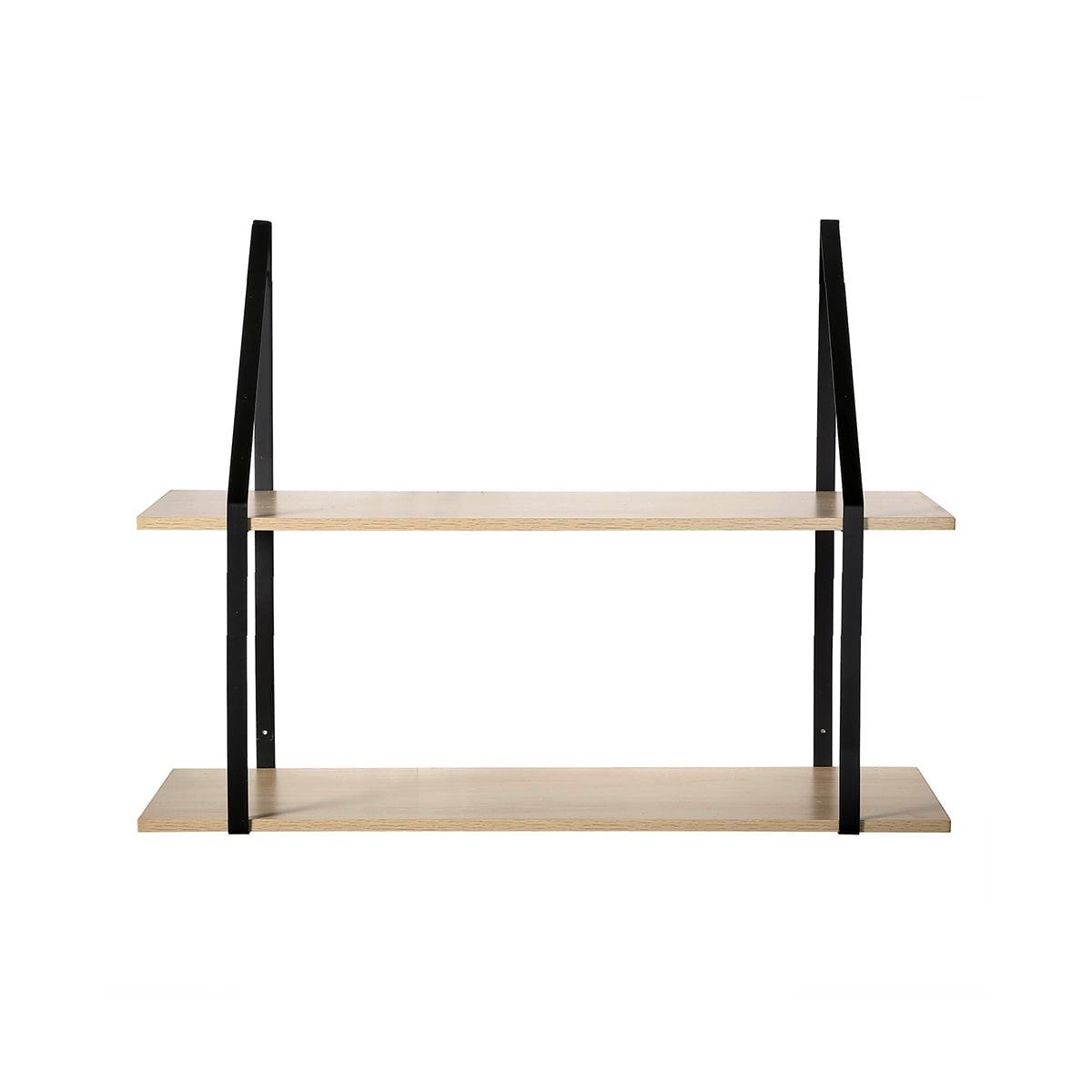 WANDREGAL mit großer Tiefe und 2 Ebenen - P30 cm. - Eschefarben, Holzwerkstoff (30/60/34cm) - Calicosy