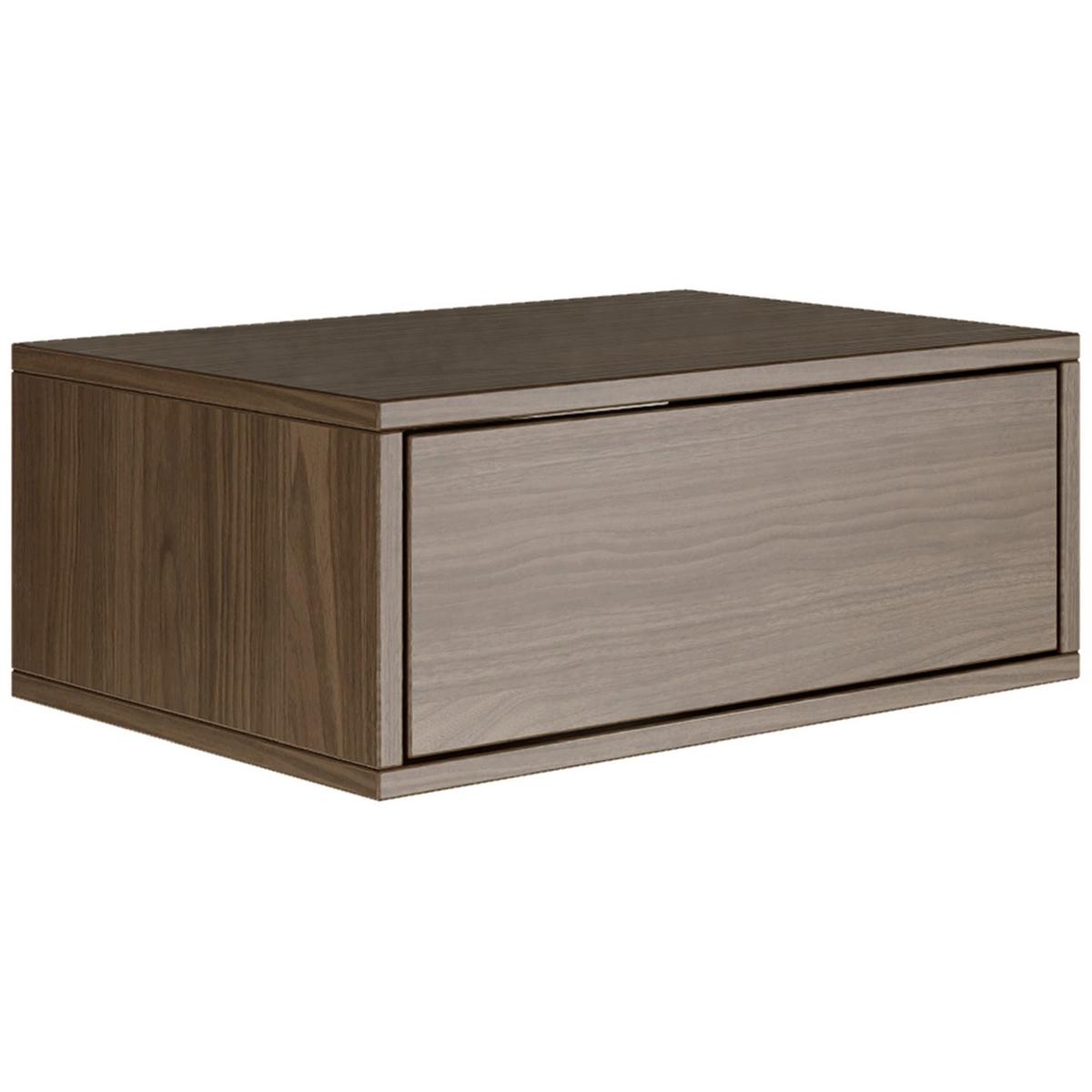 NACHTTISCH hängend Framme Walnuss Holzoptik, 50 cm - Dunkelbraun, Holzwerkstoff (50/20.8/36cm) - Selsey
