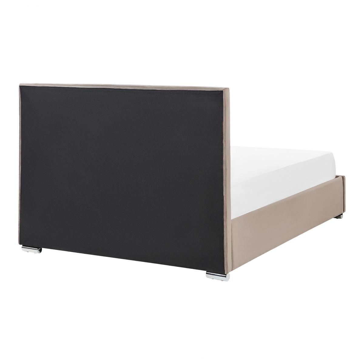 POLSTERBETT 140x200 cm Beige Rouen - Taupe, Textil (140/200cm) - Beliani