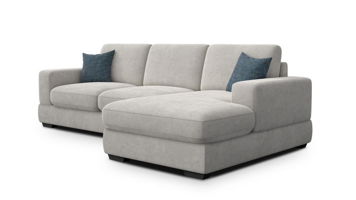 ECKSOFA OTTO 4-Sitzer, creme - Creme/Schwarz, Holz/Textil (279/159cm) - Wozimo
