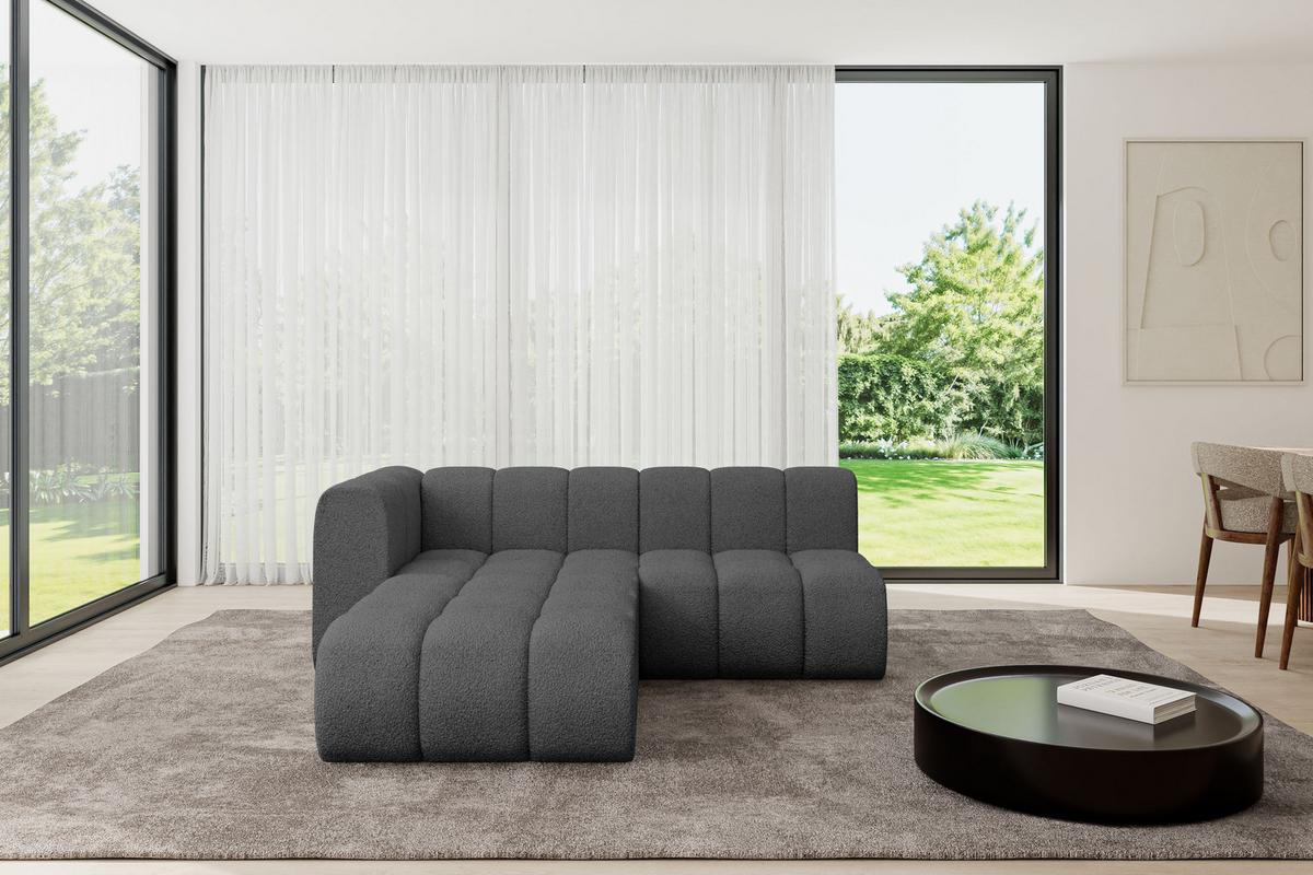 ECKSOFA modulares Sofa Darnel-L1 - 205x177x70 cm Grau - Grau, Holzwerkstoff/Textil (205/177cm) - ALTDECOR