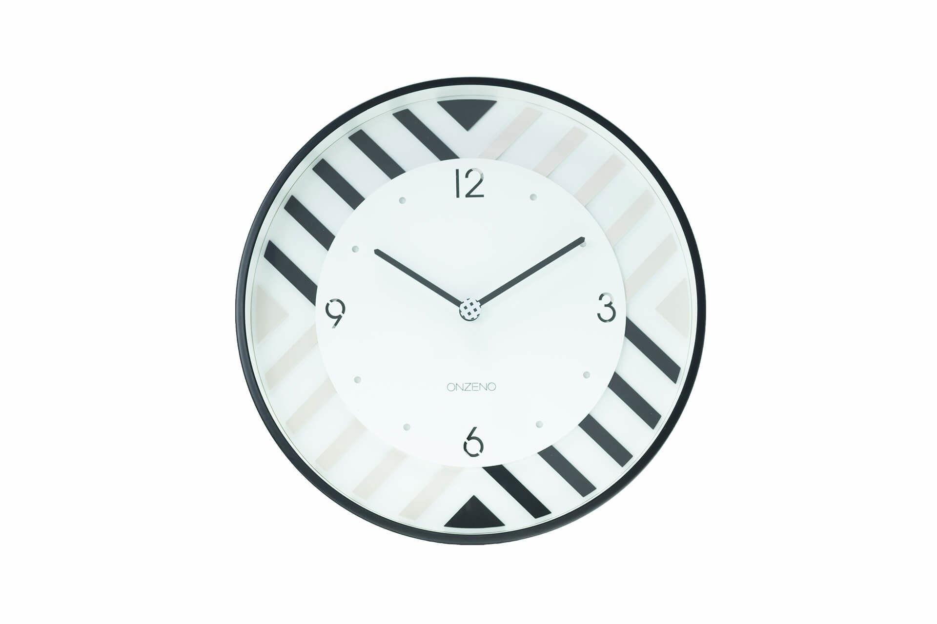 WANDUHR Design Weiß 30/30 cm - Weiß, Glas/Holzwerkstoff (30/30/5cm) - ONZENO