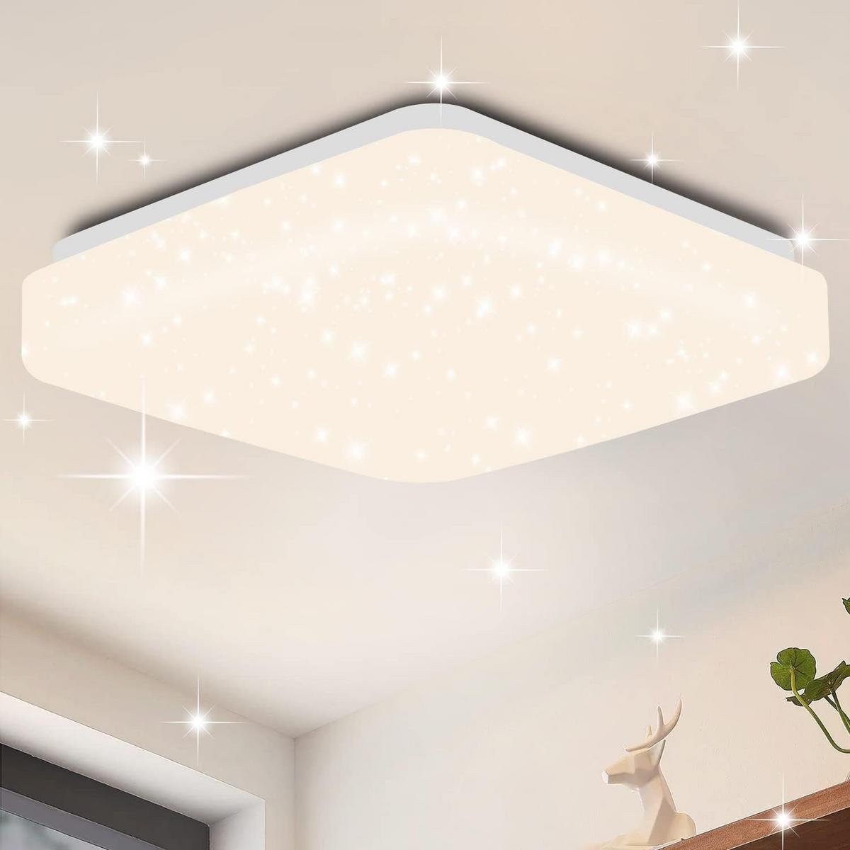 LED-DECKENLEUCHTE Milchstraße 21/21/4 cm - Weiß, Kunststoff (21/19/4cm) - Nettlife