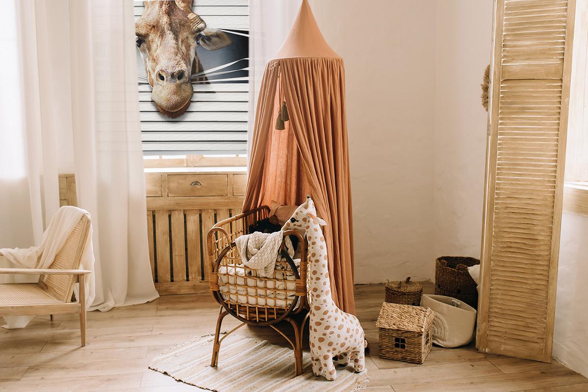 INNENROLLO - Fensterrollo - Rollo - 150x180 cm - Giraffe - Grau, Kunststoff (150/180/0.5cm) - TULUP