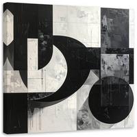 LEINWANDBILD 3D und geometrisch 20x20cm - Schwarz, Textil (20/20cm) - Feeby