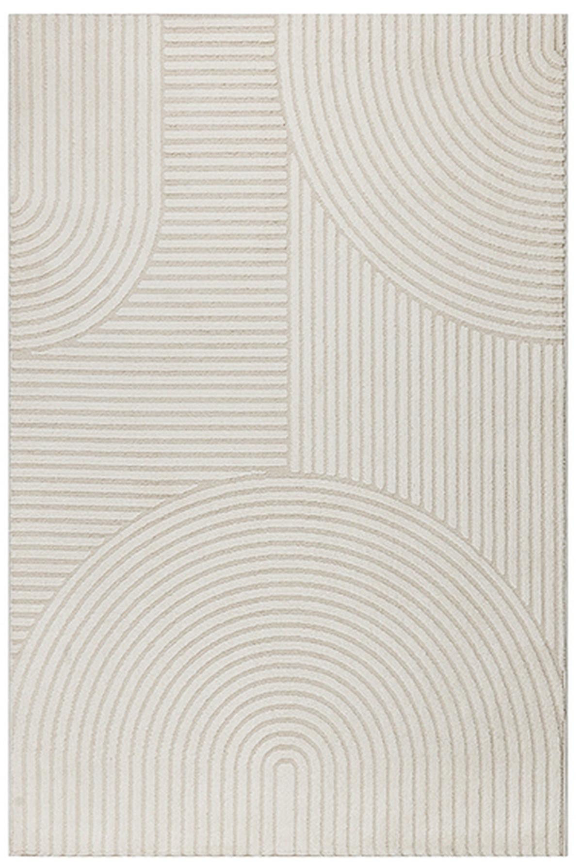 TEPPICHLÄUFER Geometrisch CETINA Polypropylen Creme 80 x 150 cm - Beige, Textil (80/150cm) - KADIMA DESIGN