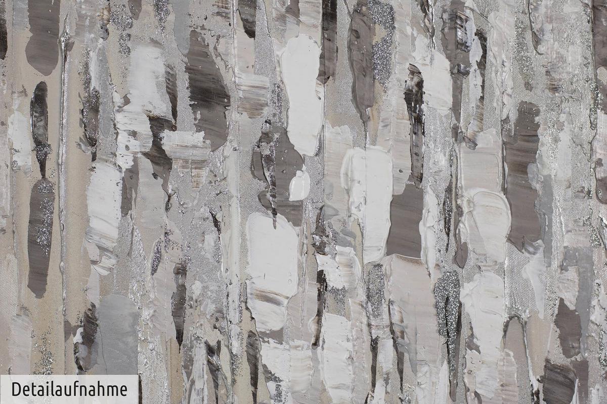 ACRYLBILD HANDGEMALT 80/80 cm - Grau, Holz/Textil (80/80cm) - KUNSTLOFT