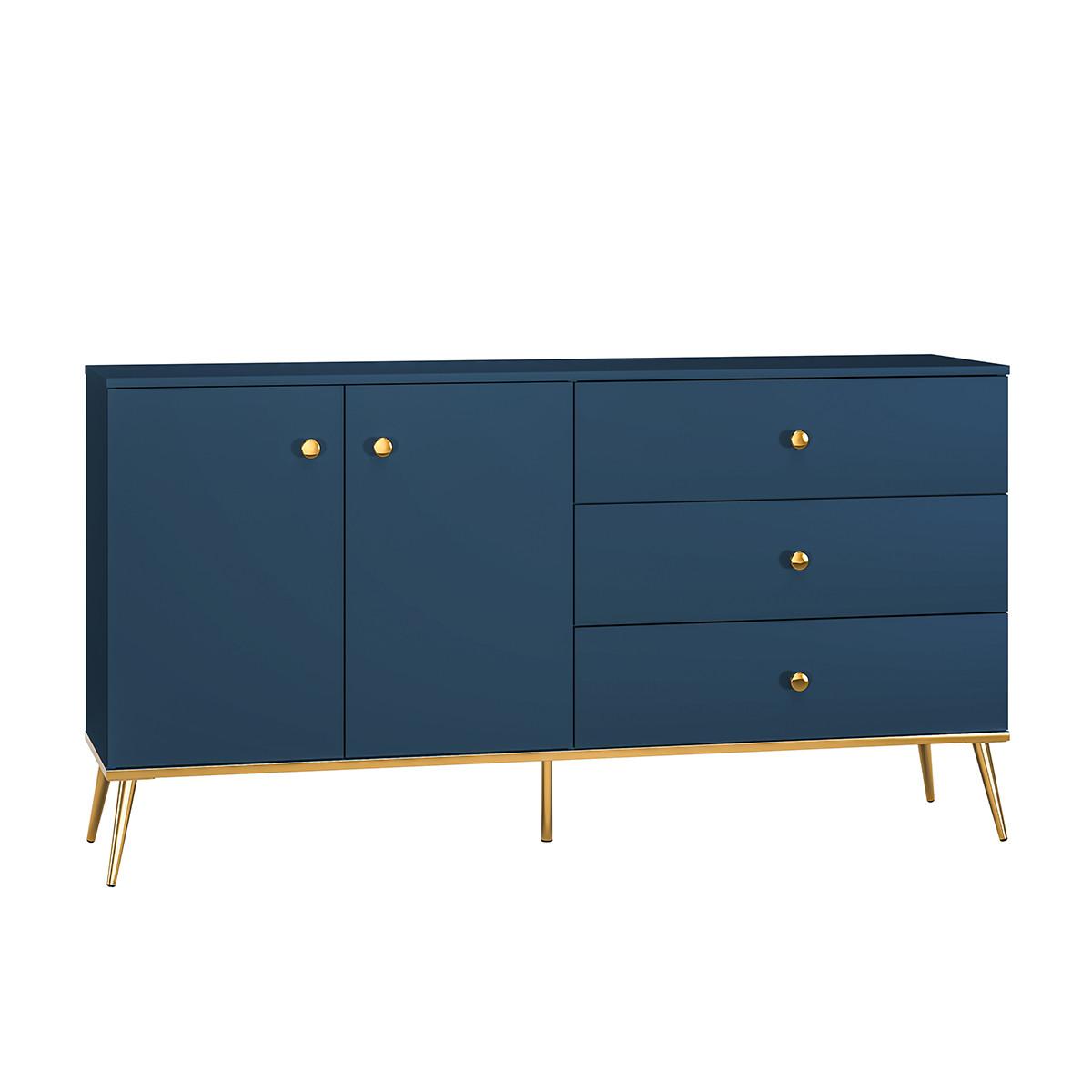 SIDEBOARD Thalia Blau - Blau, Holzwerkstoff (160/85/40cm) - Petits-meubles