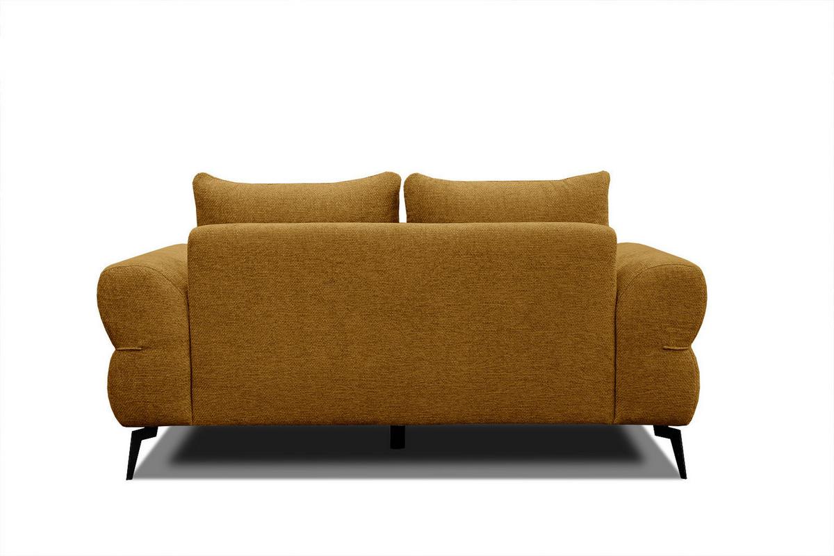 SOFA SALVINI 2-Sitzer, dunkelgelb - Dunkelgelb/Schwarz, Holzwerkstoff/Textil (176/88/99cm) - Wozimo