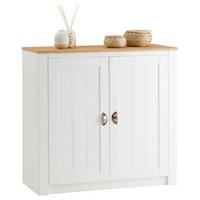 KOMMODE BOLTON weiß/braun - Weiß/Braun, Holz (91/88/40cm) - IDIMEX