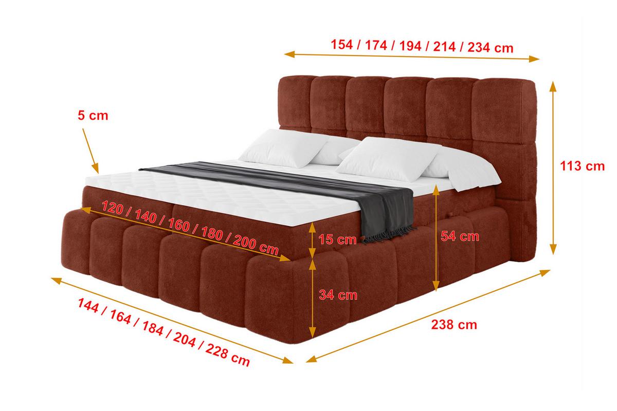 BOXBETT - AURI-H4 - 200x200 Terrakotta Lapitt - Terracotta, Holzwerkstoff (200/200cm) - ALTDECOR