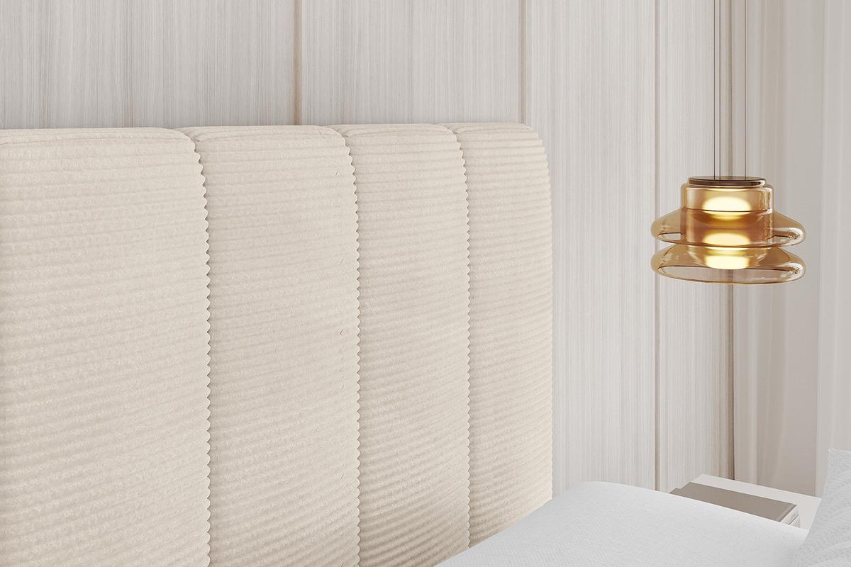 POLSTERBETT mit Bettkasten und Lattenrost, Boxbett ohne Matratze - STERA 160x200 Beige - Sandfarben, Holzwerkstoff/Textil (160/200cm) - ALTDECOR