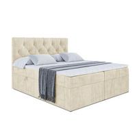 BOXBETT mit Matratze H4 und Lattenrost - MIRAGE - 180x200 - H4 - Beige - Beige, Holzwerkstoff (180/200cm) - ALTDECOR