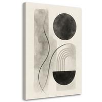 LEINWANDBILD Abstraktion 30x45cm - Grau, Textil (30/45cm) - Feeby