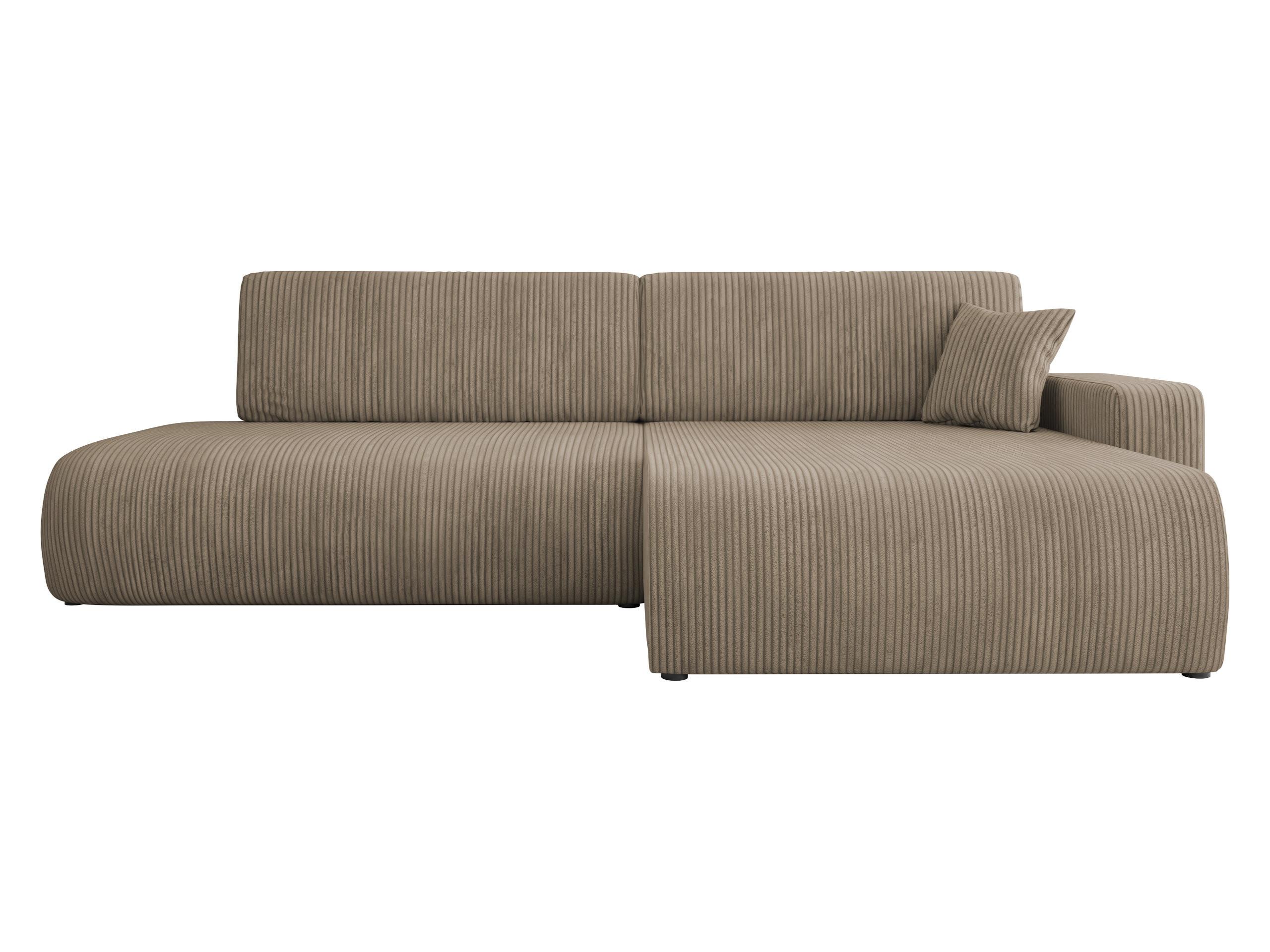 ECKSOFA Piano O Cord - Hellbraun/Schwarz, Holz/Kunststoff (262/145cm) - MIRJAN24