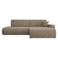 ECKSOFA Piano O Cord - Hellbraun/Schwarz, Holz/Kunststoff (262/145cm) - MIRJAN24
