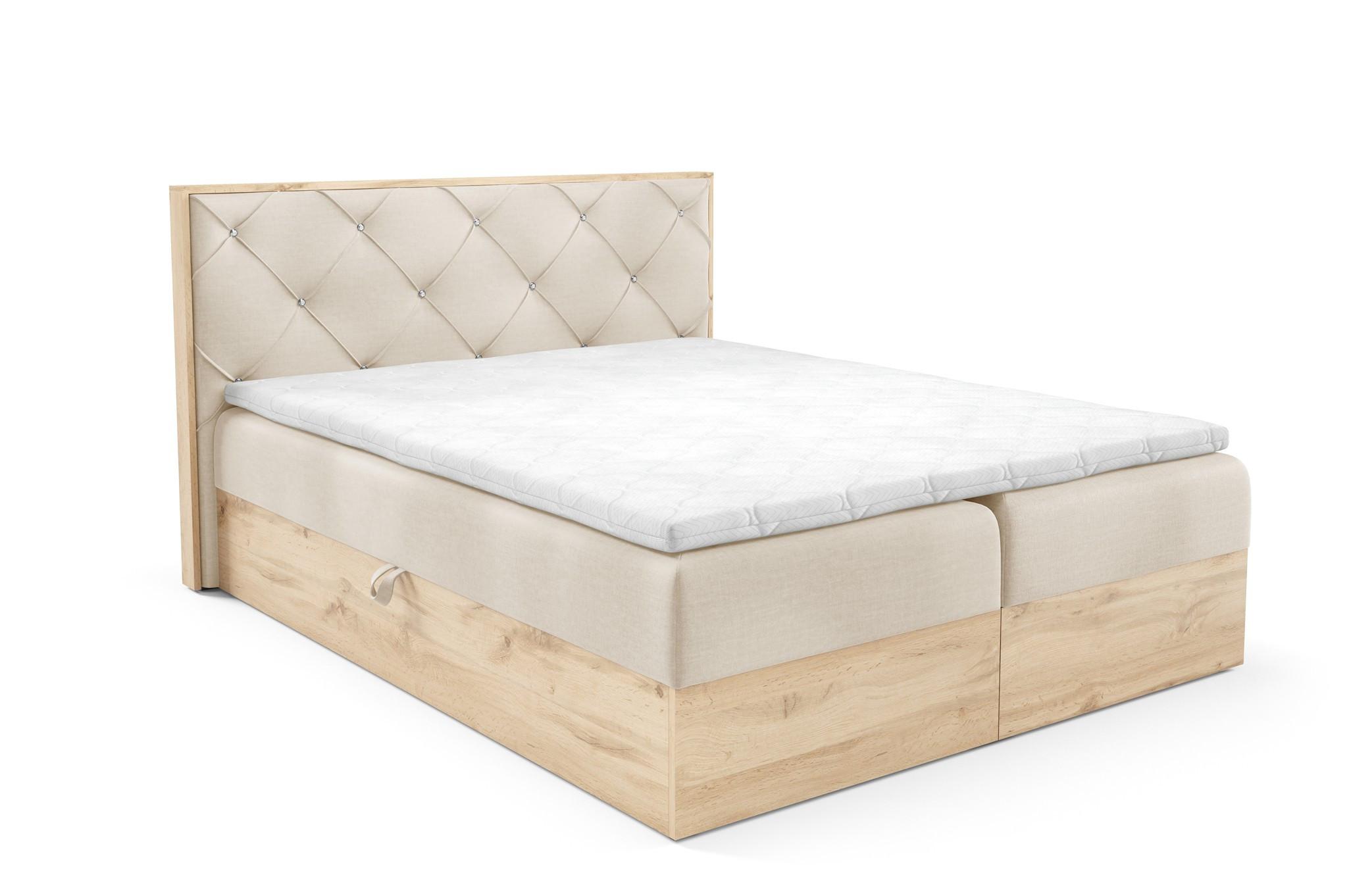 BOXBETT Helios Premium - Creme, Holzwerkstoff/Textil (200/200cm) - Fun Möbel