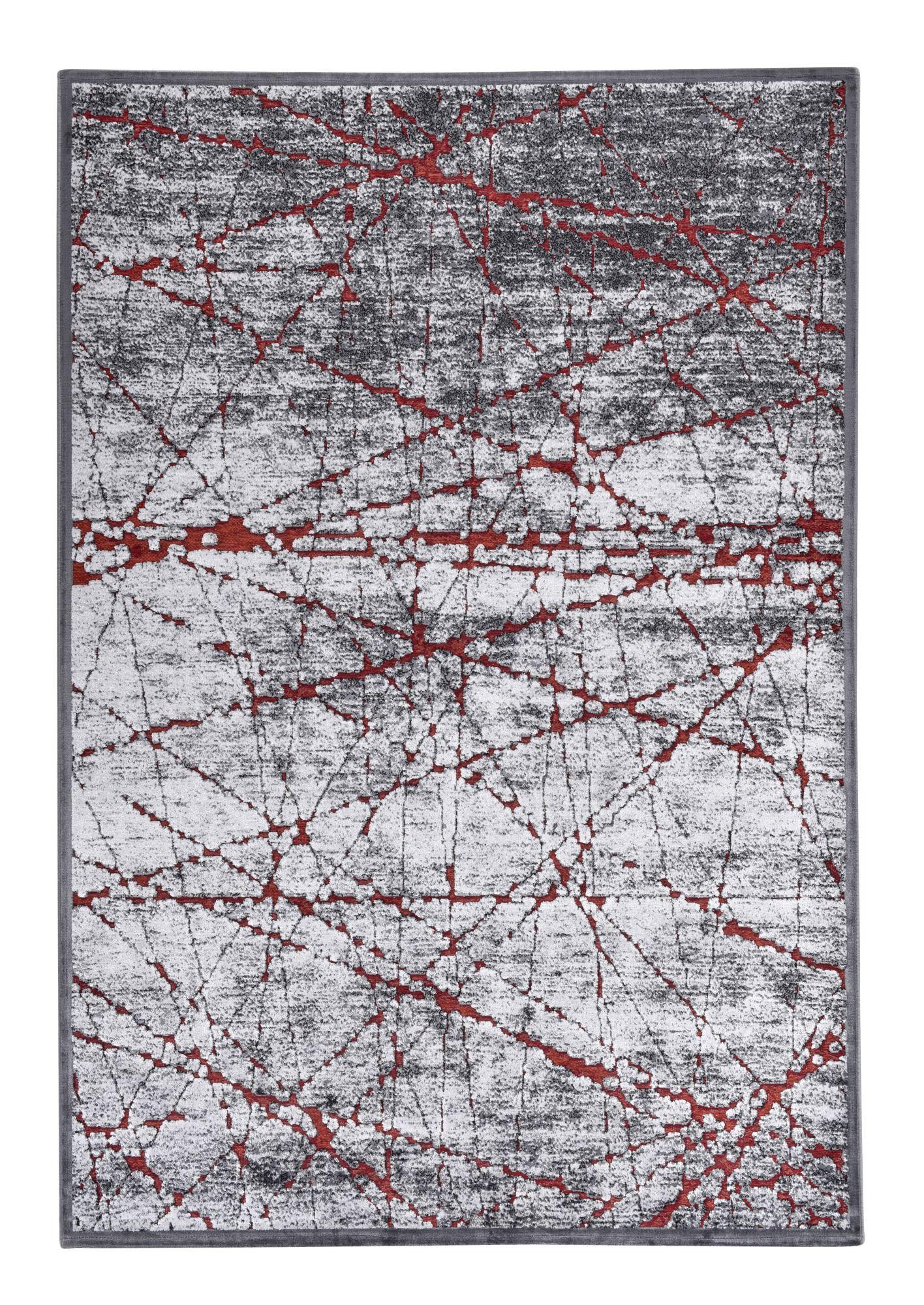 FLACHWEBETEPPICH Orelia 160x235 cm - Rot, Textil (160/235cm) - Gino Falcone