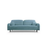 BETTSOFA VIVO Grün Geflochtener Stoff mit Schlaffunktion - Grün, Holz (230/95/102cm) - MASSENO
