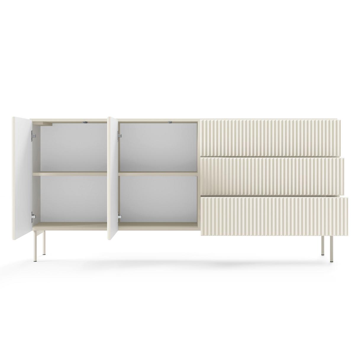 SIDEBOARD TRATTO 177/81,2/39,8cm mit 3 Schubladen 2 Türen Kaschmir - Kaschmir, Holzwerkstoff (177/81.2/39.8cm) - MASSENO