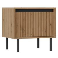 NACHTTISCH Osaka Eichenholzoptik Evoke 52 cm - Eichefarben/Schwarz, Holzwerkstoff/Metall (51.8/50/40cm) - Selsey