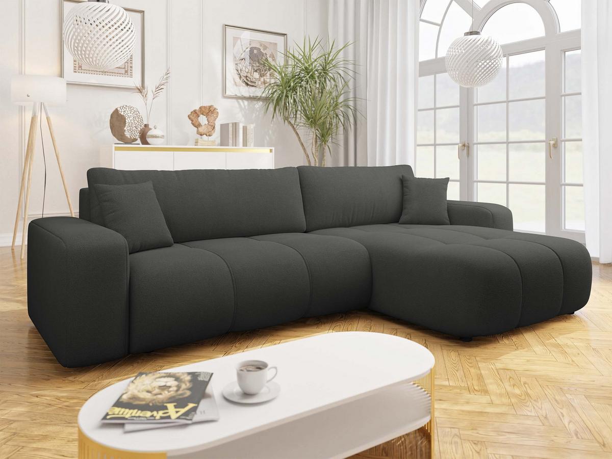 ECKSOFA Furyn Maxi - Schwarz, Holz/Kunststoff (274/145cm) - MIRJAN24