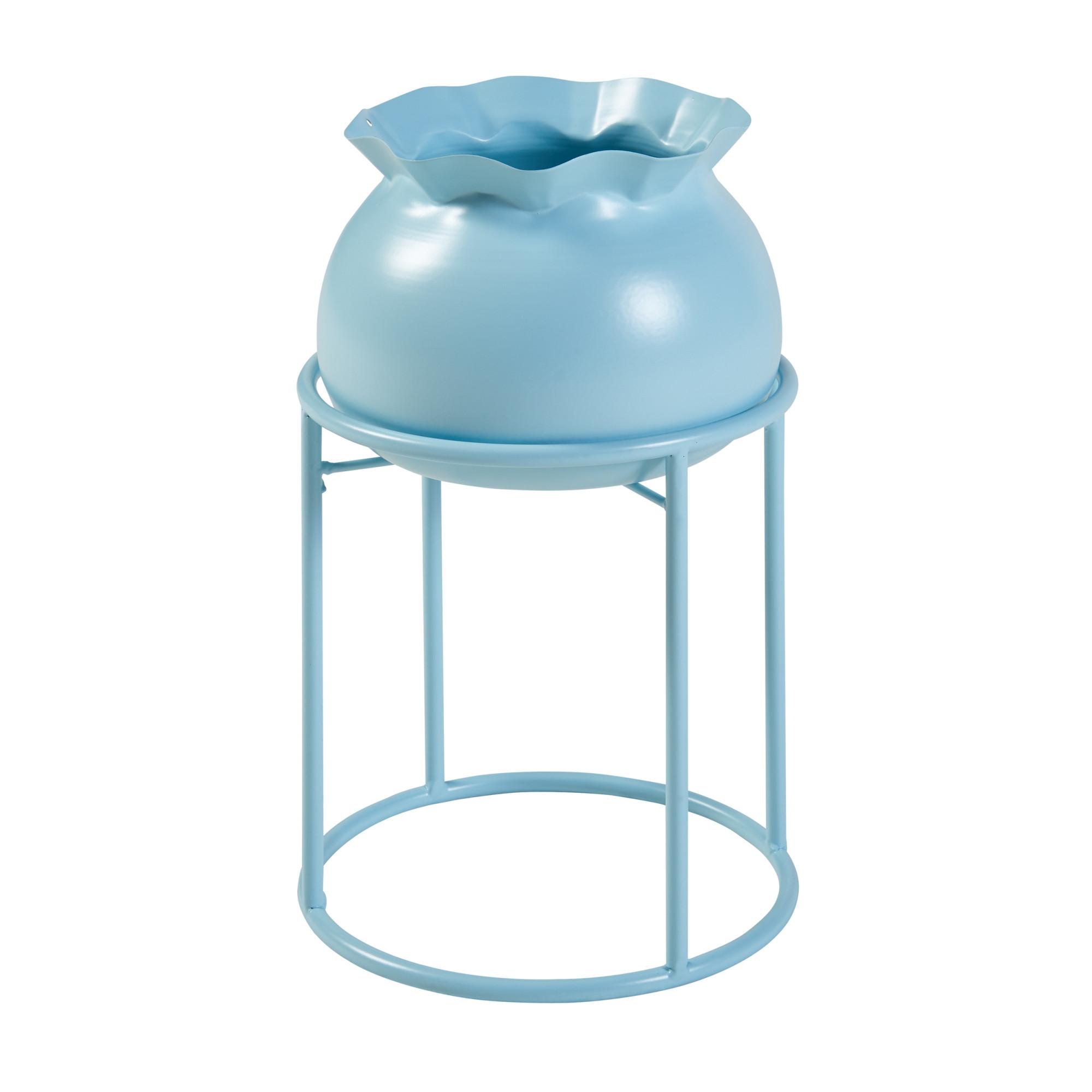 BLUMENSTÄNDER Assen - Hellblau, Metall (19.5/19.5/31.5cm) - [en.casa]