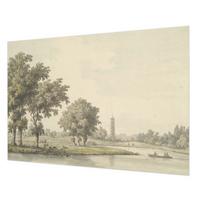 FOTOTAPETE 312x219 cm - Ein ruhiger Park - Grau, Textil (312/219cm) - Wallfluent