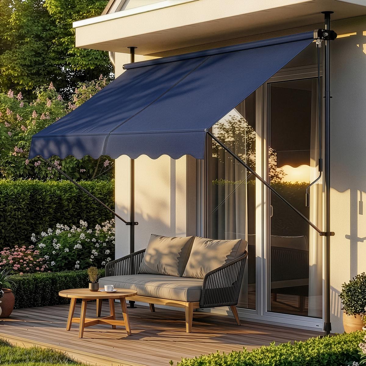 KLEMMMARKISE Stem - Dunkelblau, Textil/Metall (200/309/120cm) - pro.tec