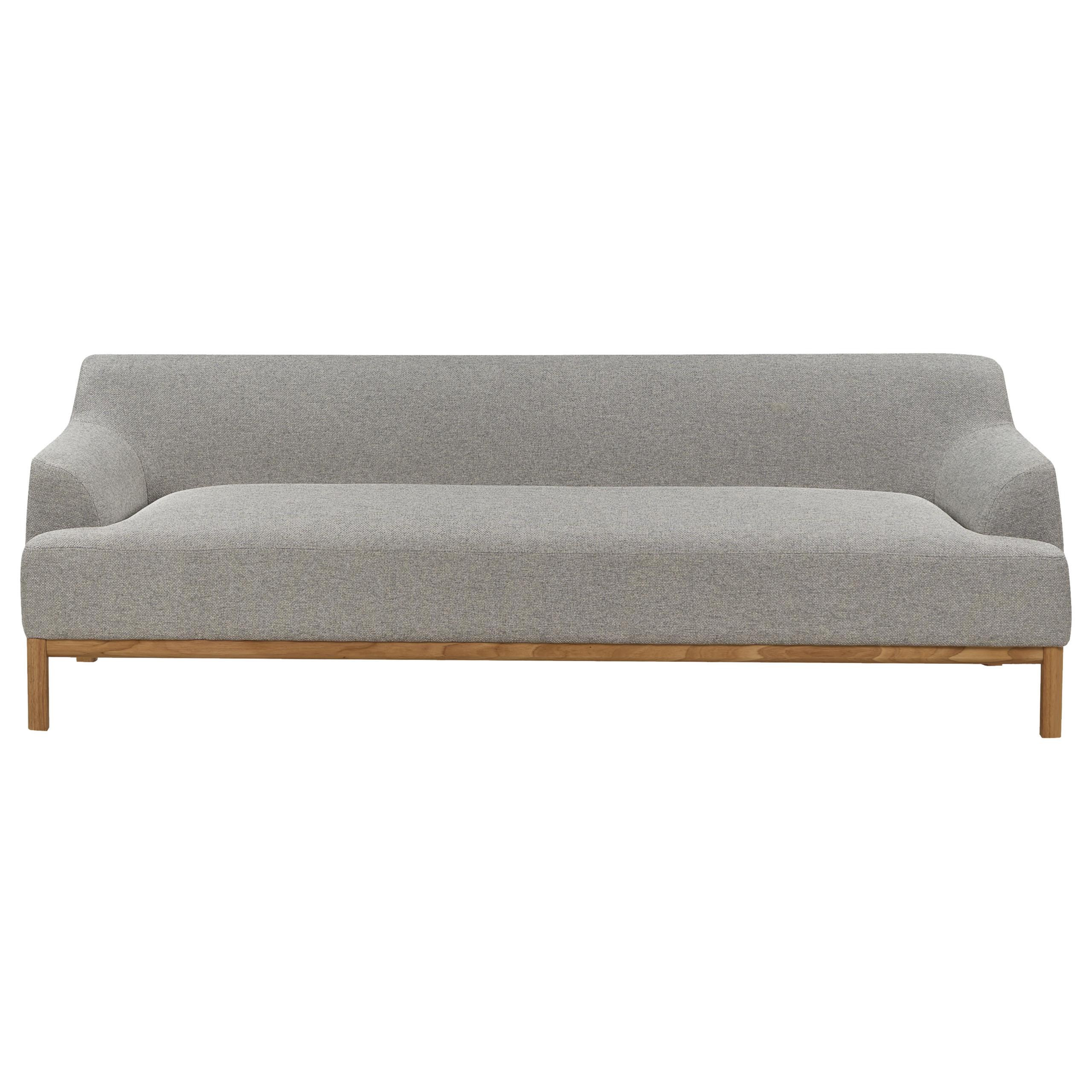 3-SITZER-SOFA Stoff Hellgrau Sosjo - Hellgrau, Textil (219/74/83cm) - Beliani